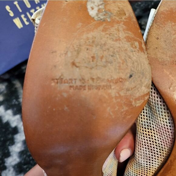 Vintage Stuart Weitzman Blythe Floral Lace Mesh Bow Pumps 9 - Picture 9 of 10